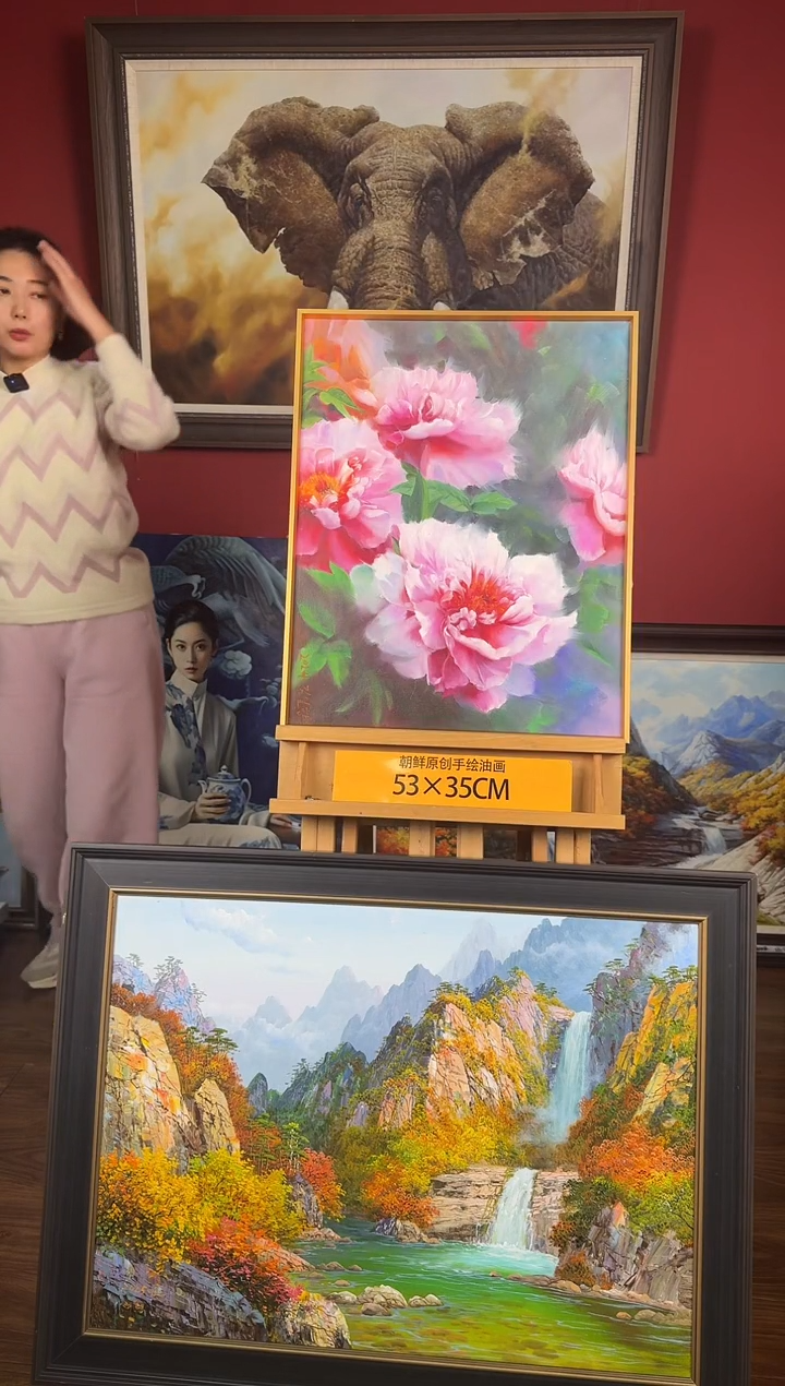 油画【12号】约53*35cm丨朝鲜原创纯手绘孤品油画丨顺丰包邮
