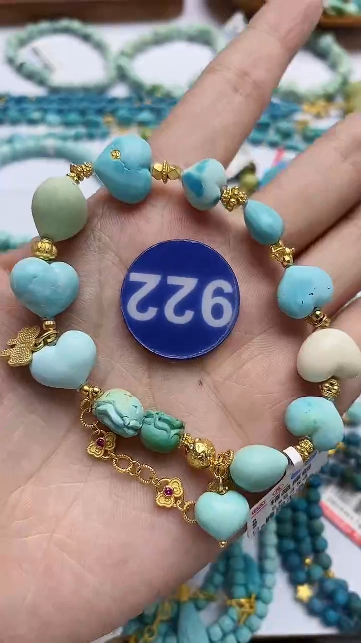 【闪购商品】绿松石手链银S925镶嵌922