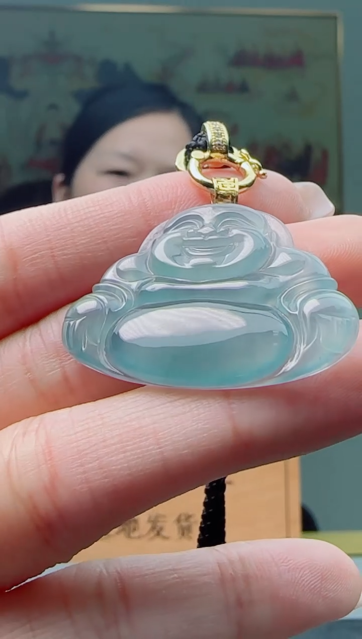 【闪购商品】翡翠颈饰18K金镶嵌佛公多样性随机一件发货
