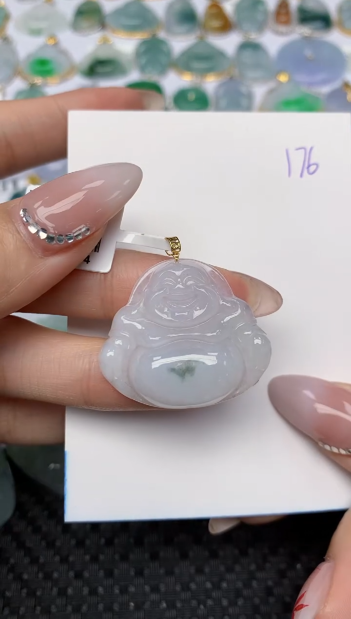 【闪购商品】翡翠颈饰18K金镶嵌 天然翡翠A货