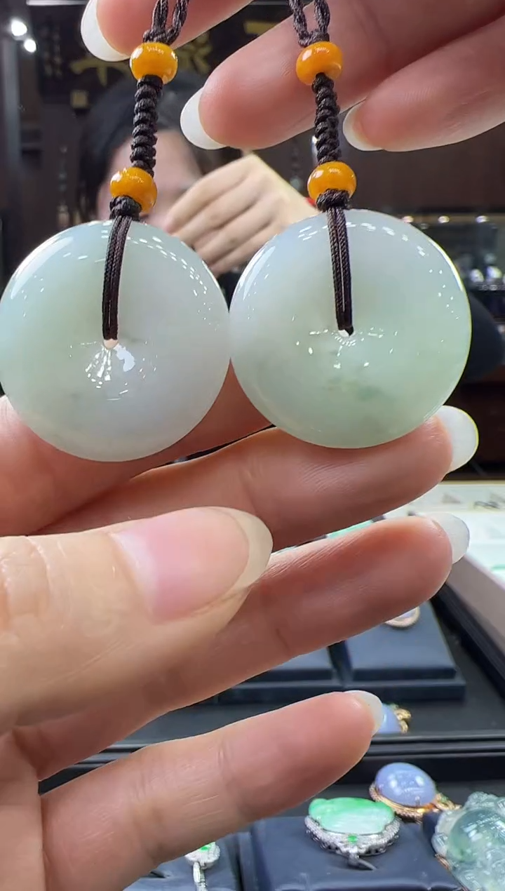 【闪购商品】翡翠挂件未镶嵌平安扣手机挂（多样性发其一）