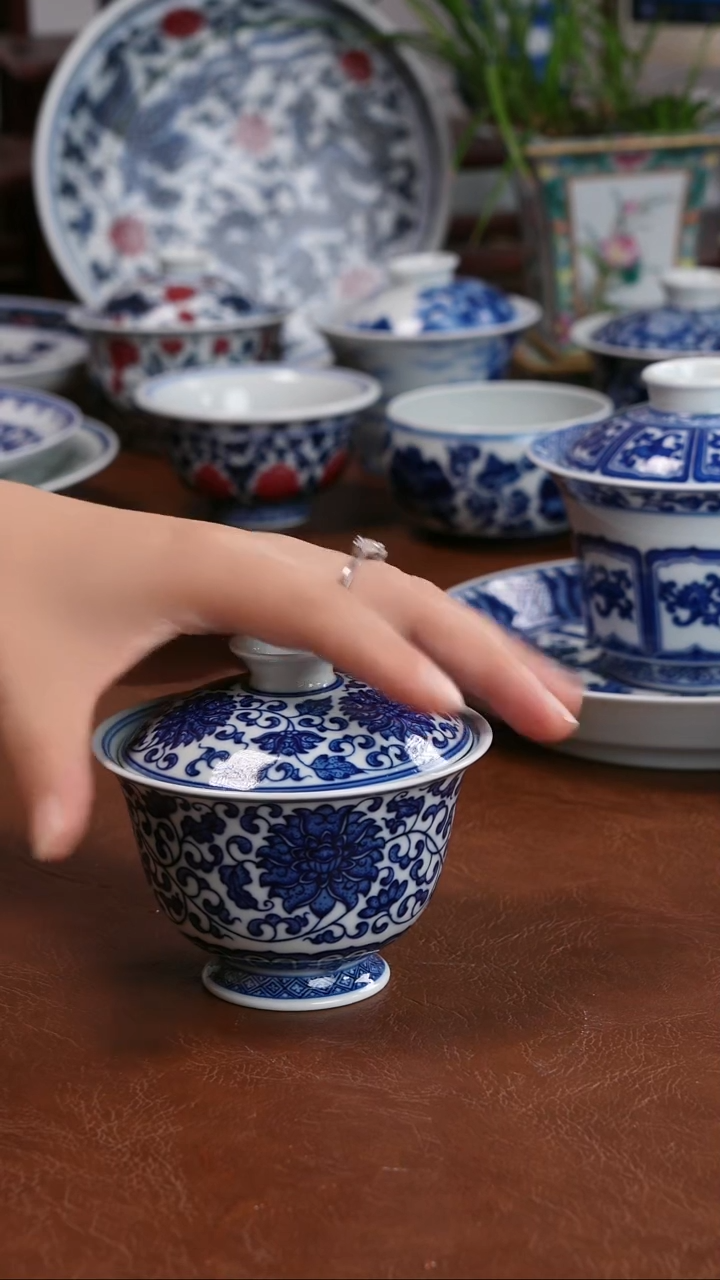 景德镇高端茶器小*子墨奈手绘陶瓷茶具左右
