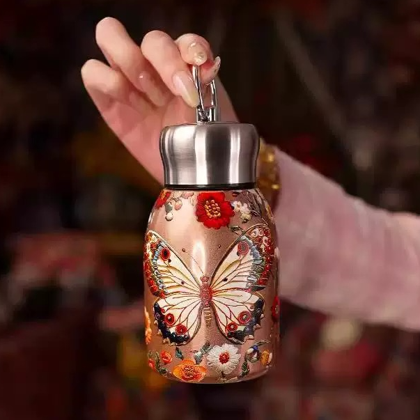 提环小胖丁蝴蝶保温壶350ml@A217