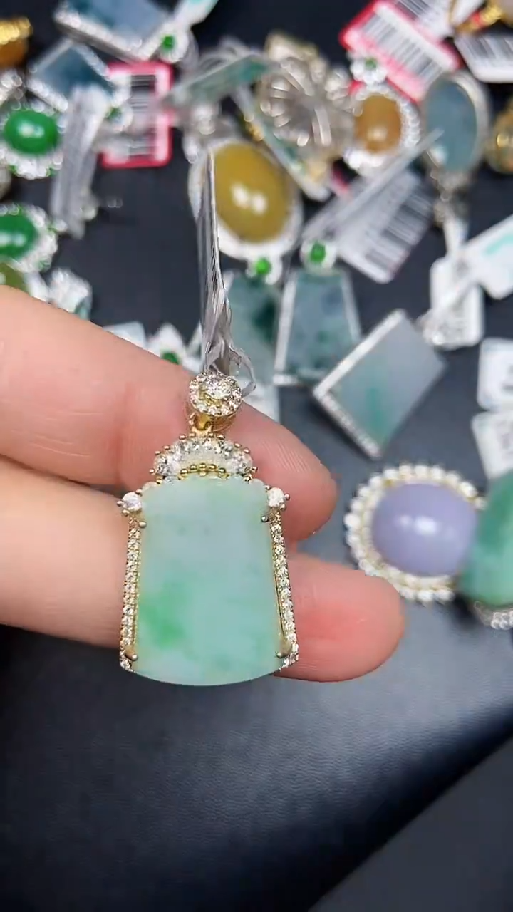 银S925镶嵌戒指翡翠1260