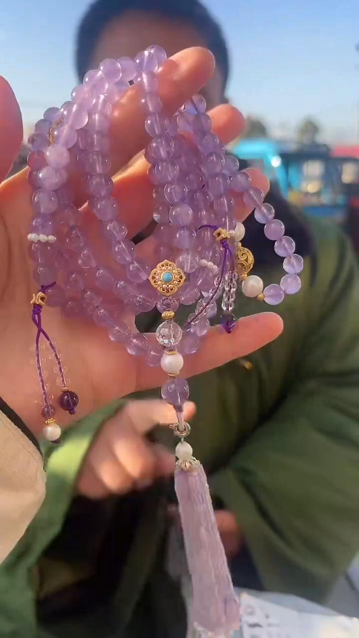 【闪购商品】紫晶手链未镶嵌天然DIY多圈手串多样性发一7mm