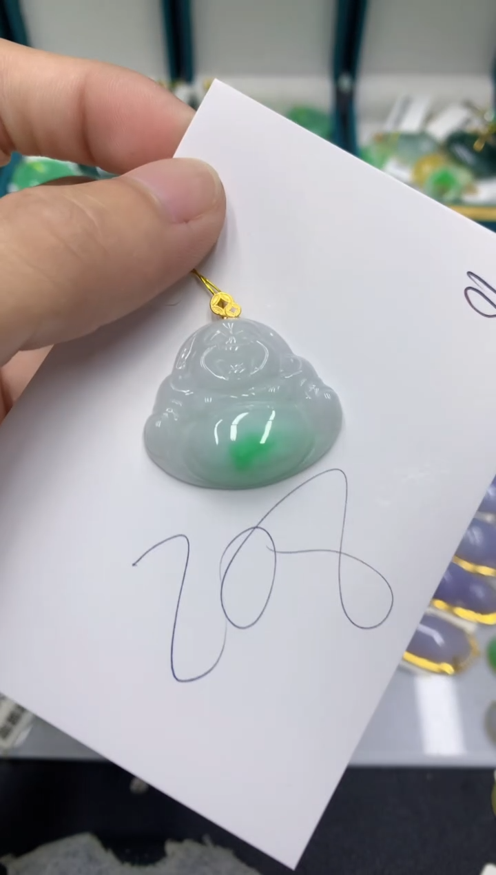 【闪购商品】翡翠颈饰18K金镶嵌翡翠