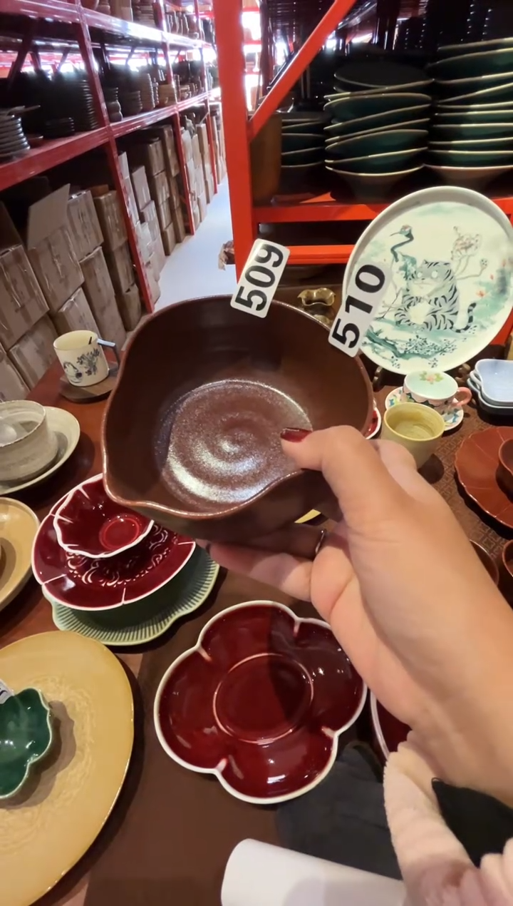 瓷片用****4510红色异型碗