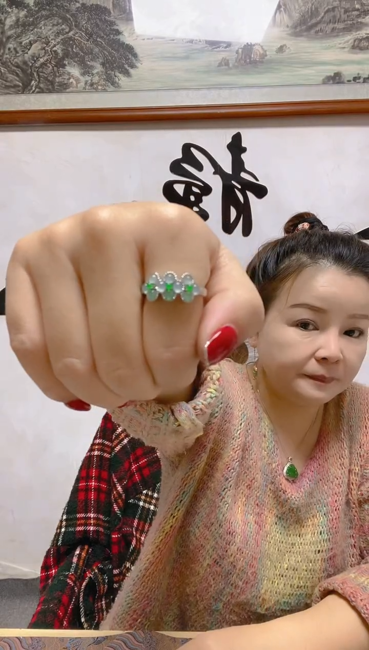 未镶嵌戒指翡翠天然A货 假一罚四