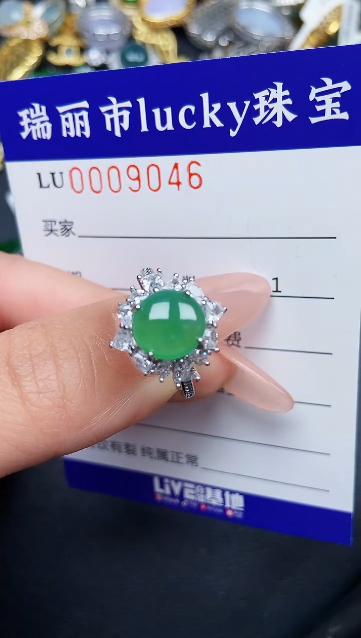 【闪购商品】翡翠颈饰银S925镶嵌9046