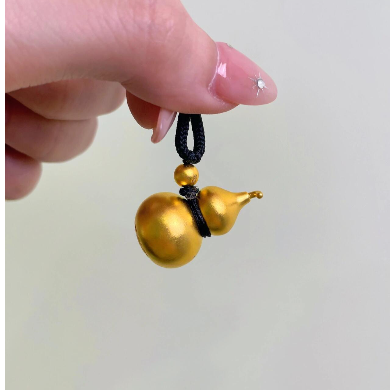 足金999真金纯黄金光面葫芦