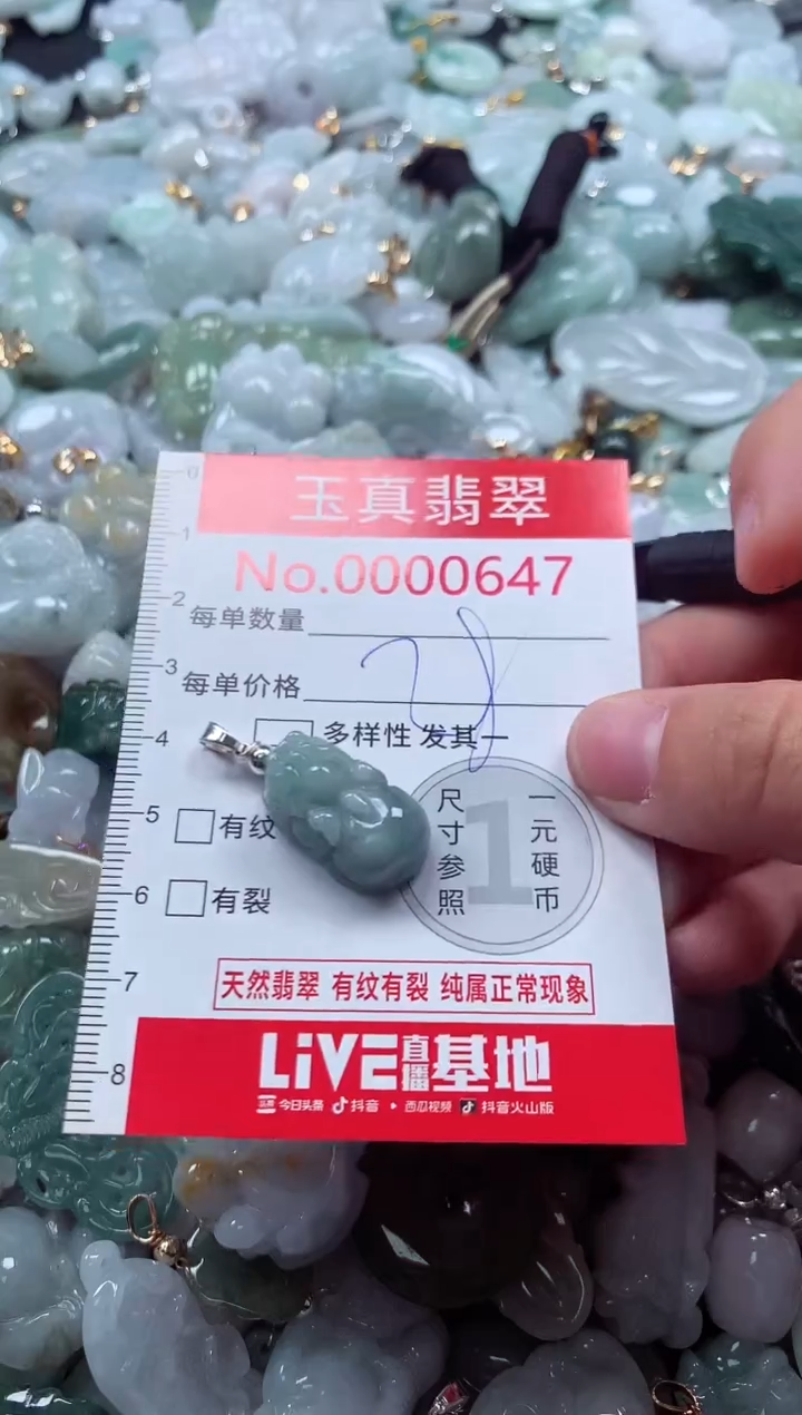 吊坠(不含链)未镶嵌翡翠0647