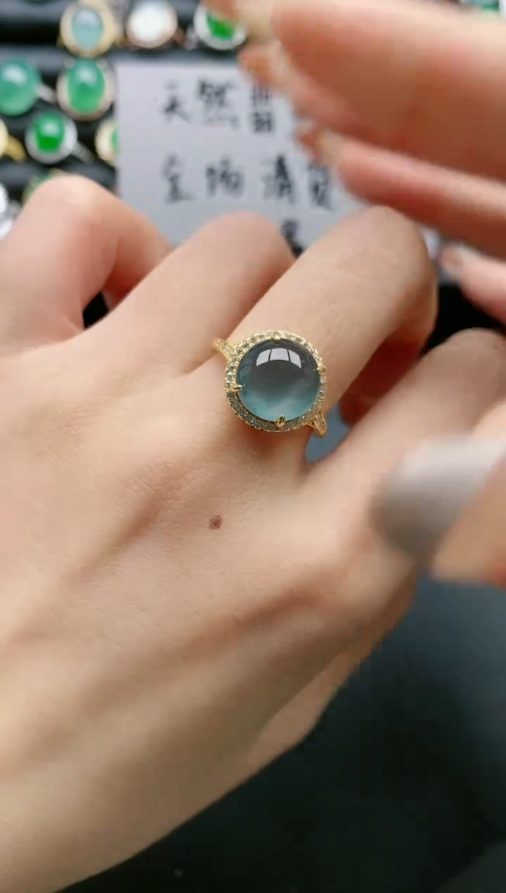 【闪购商品】翡翠戒指银S925镶嵌111111111
