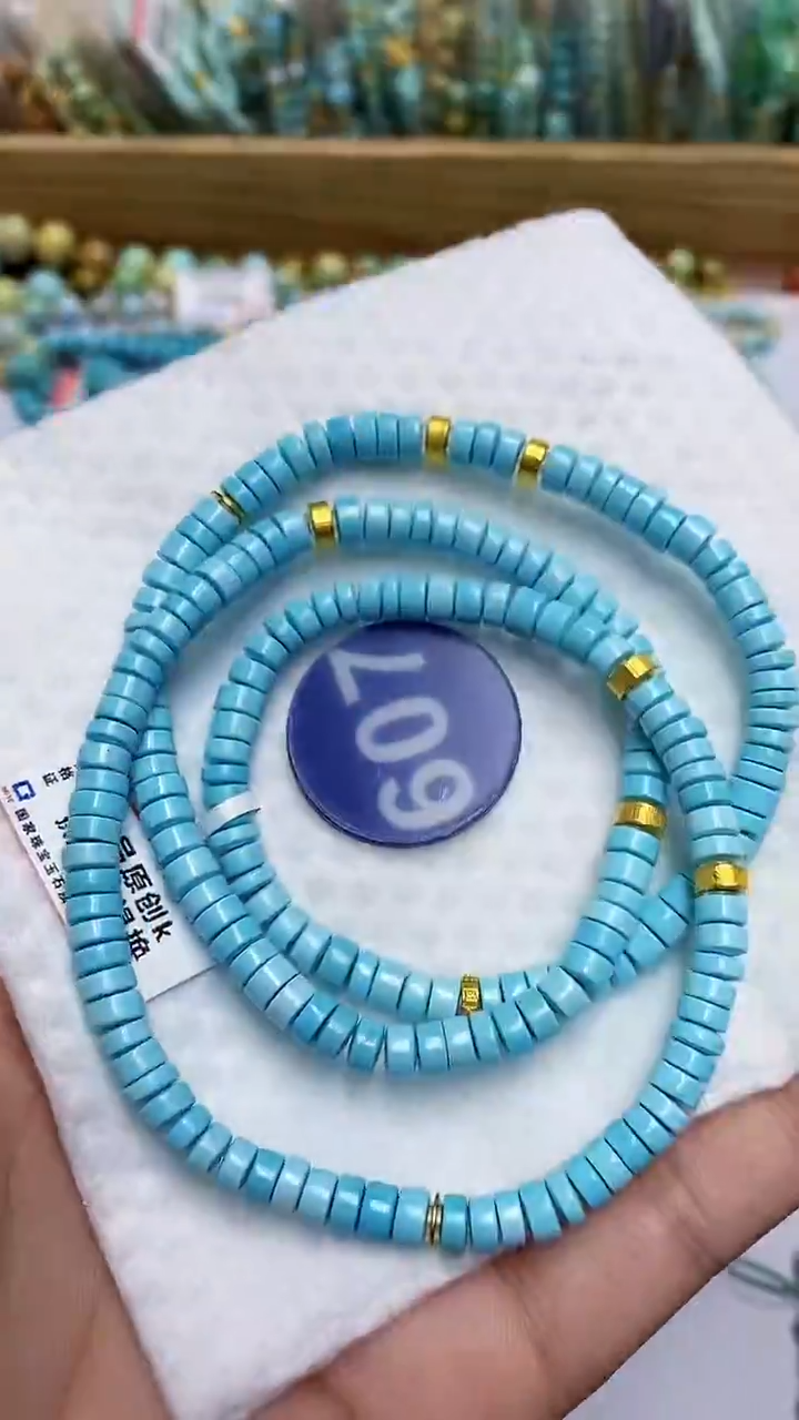 【闪购商品】绿松石项链18K金镶嵌607