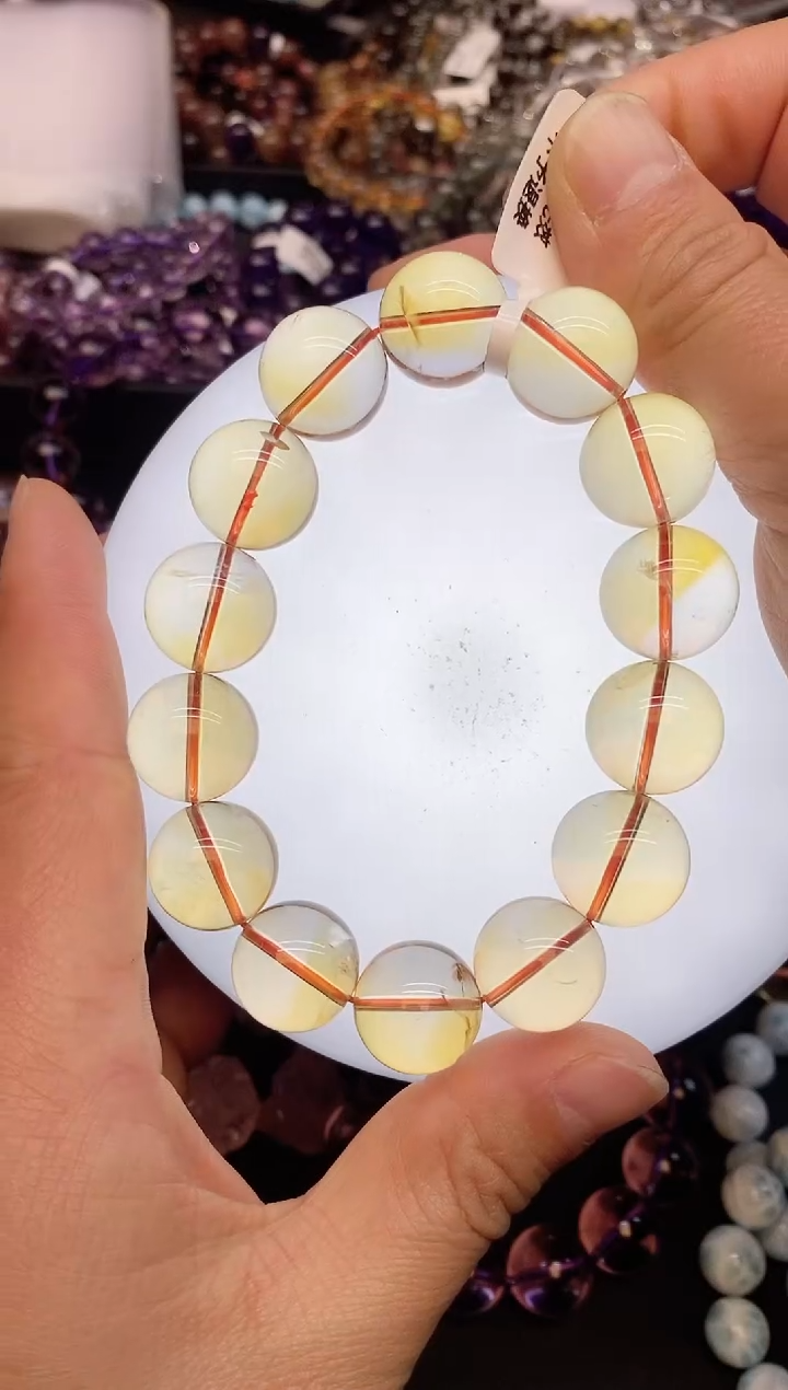 【闪购商品】水晶手串未镶嵌A43 黄水晶 16mm+