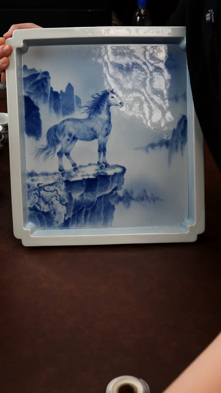 摆件陶景德镇瓷器，青花瓷手绘茶具~