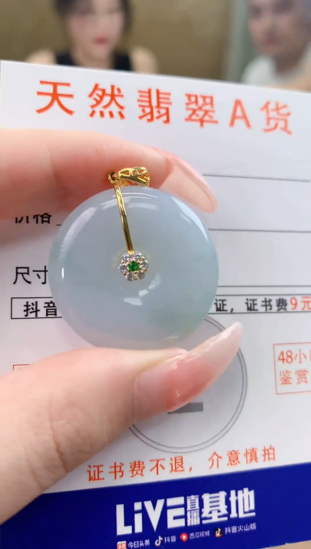 颈饰未镶嵌翡翠天然A货翡翠挂件
