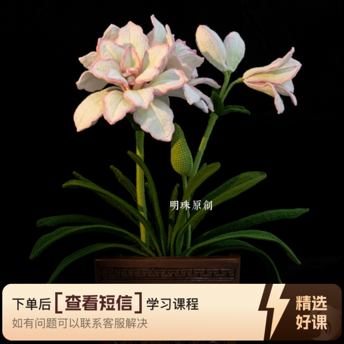 朱顶红爱神  钩织课程（留意短信解锁课程）