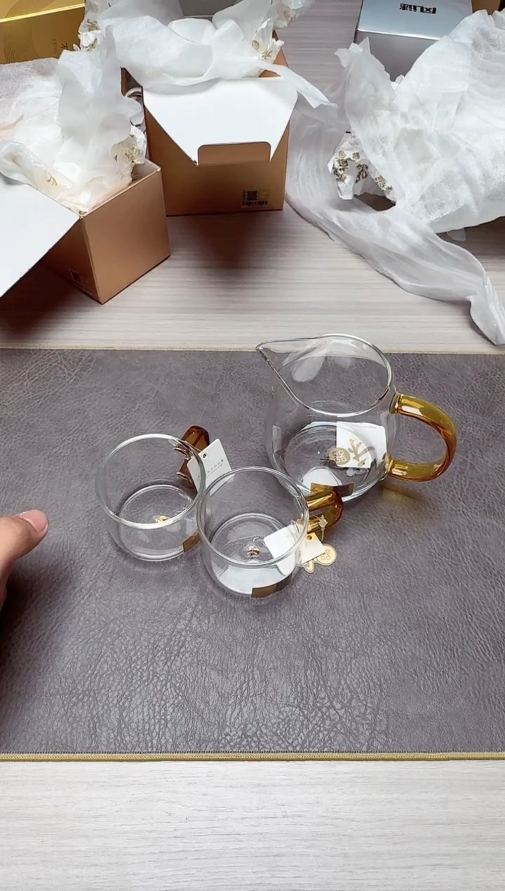 【闪购商品】禾器#澄然茶海琥珀+清禾对杯琥珀