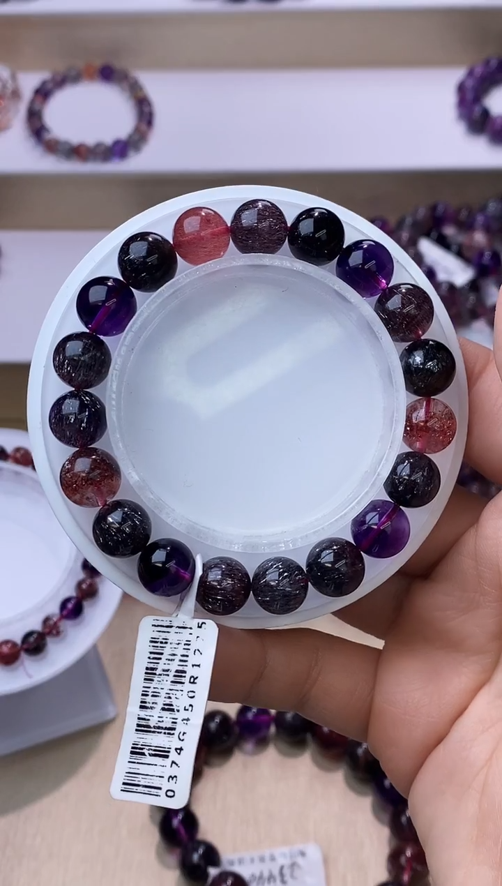 【闪购商品】水晶手链未镶嵌黑加仑超七单圈10m+