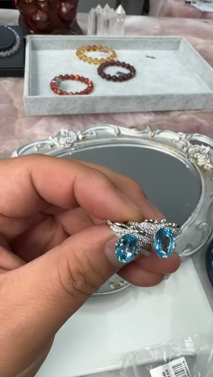 【闪购商品】托帕石戒指银S925镶嵌CK4556 多样性发一件