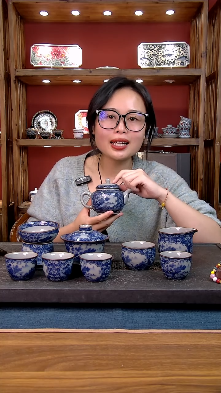 简装家用款9件套 老陶泥开片纹陶瓷茶具
