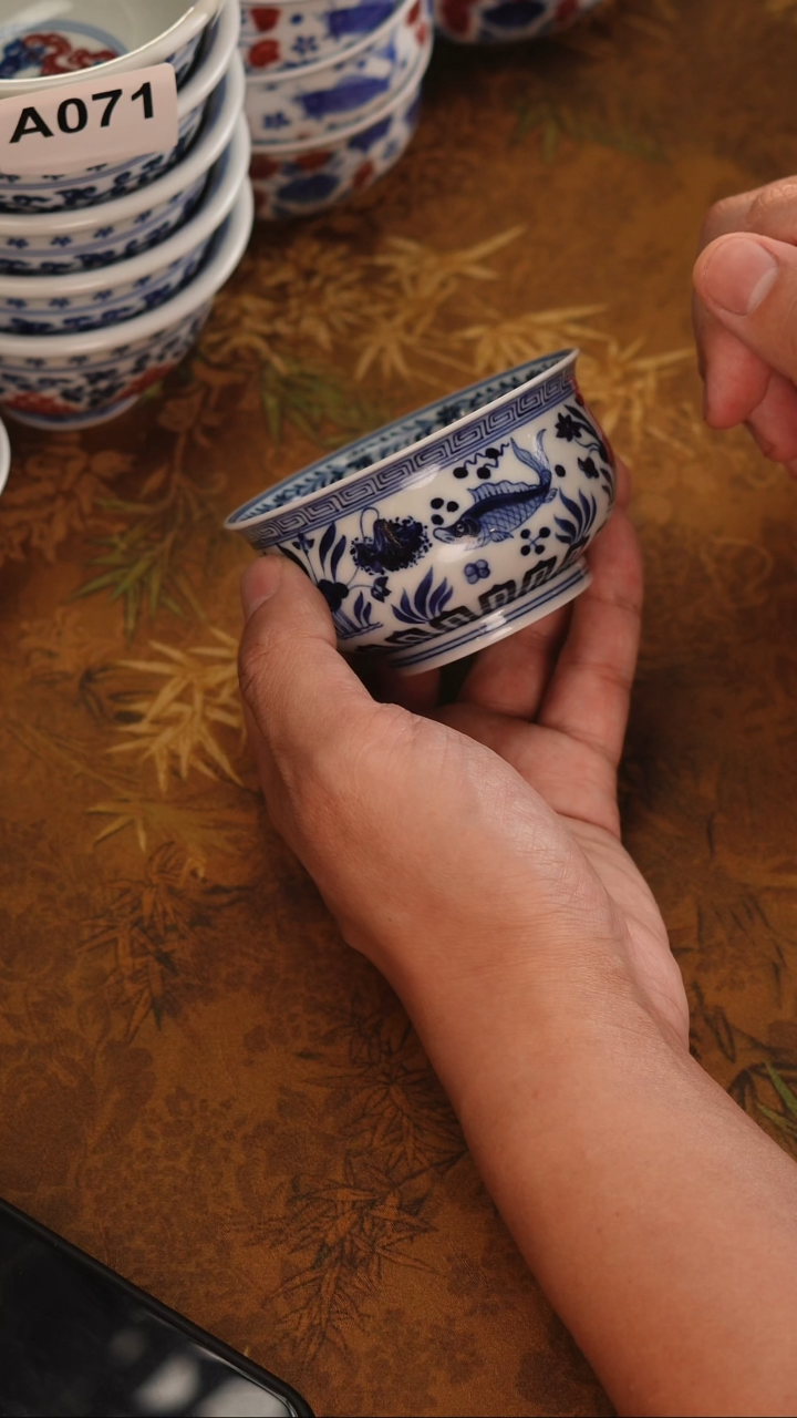  非常漂亮的茶器主人杯-59