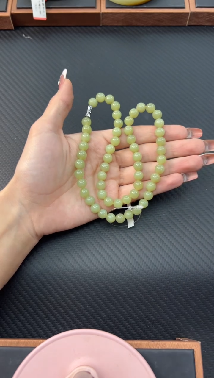 【闪购商品】和田玉项链未镶嵌若羌微色差卡8妈妈链