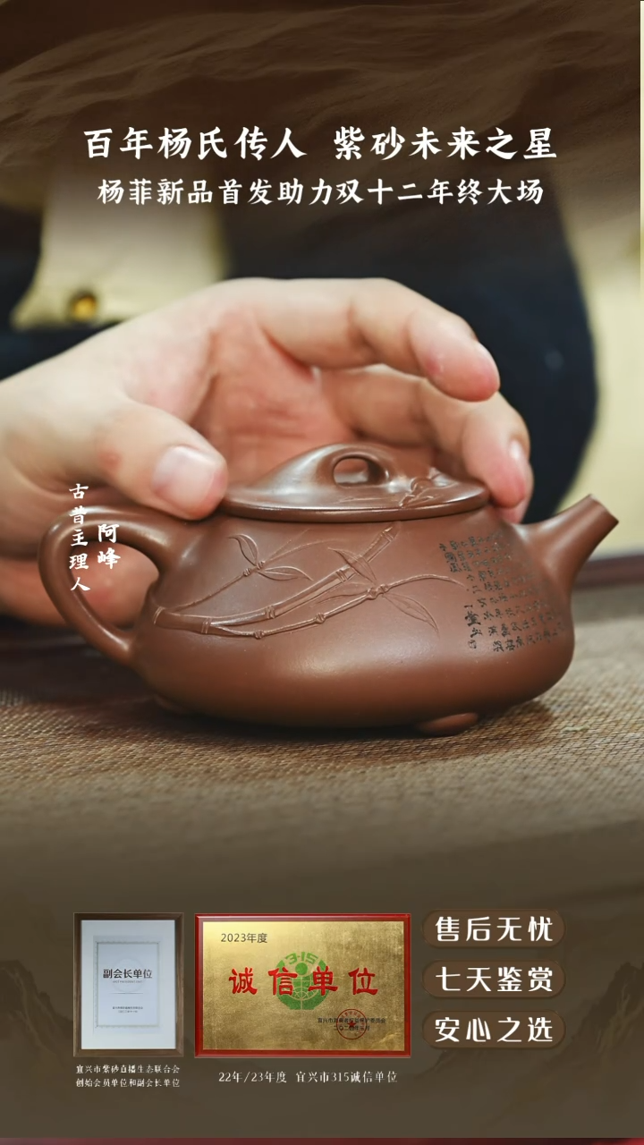 杨菲彭年紫泥景舟石瓢230cc