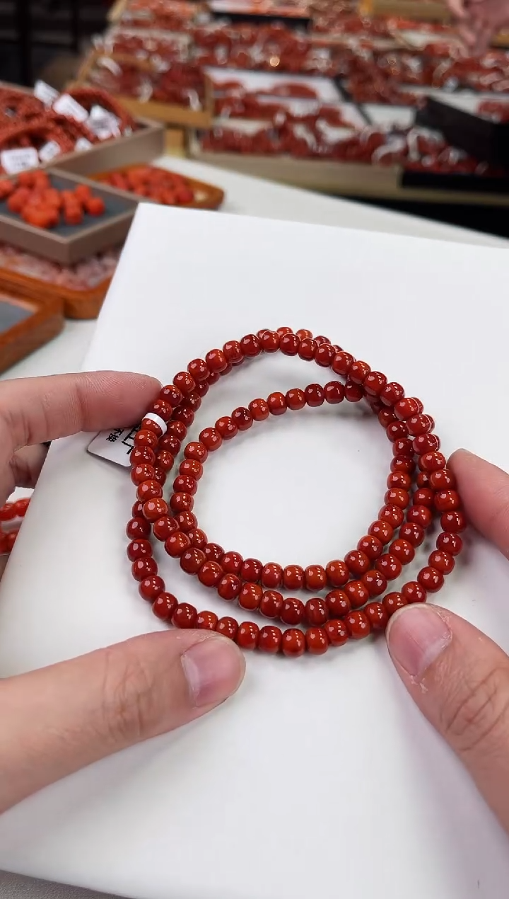 【闪购商品】南红玛瑙瓦西老型多圈6+未镶嵌一个/条