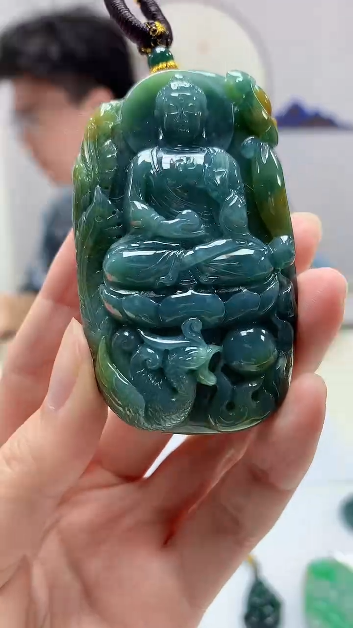【闪购商品】定制翡翠未镶嵌4688zm-毛货挂件人物146