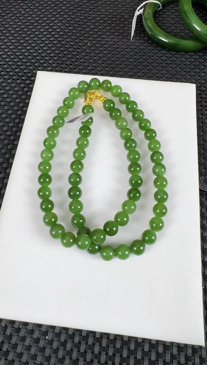 【闪购商品】和田玉（碧玉）项链未镶嵌约10MM