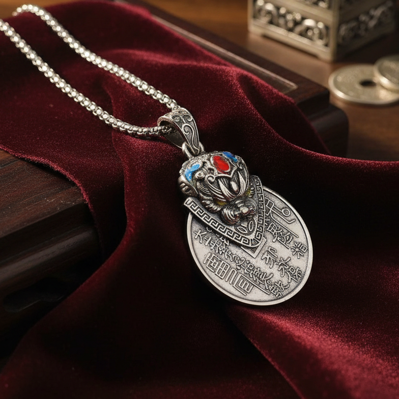 山鬼花钱民族风毛衣链吊坠长款项链-120