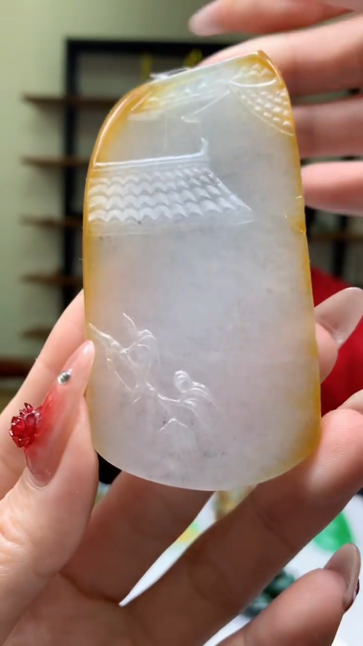 【闪购商品】定制翡翠未镶嵌1071ry-毛货挂件