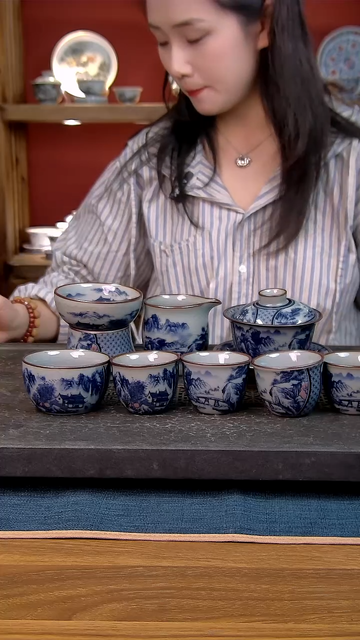 简装家用款8件套 老陶泥开片纹陶瓷茶具