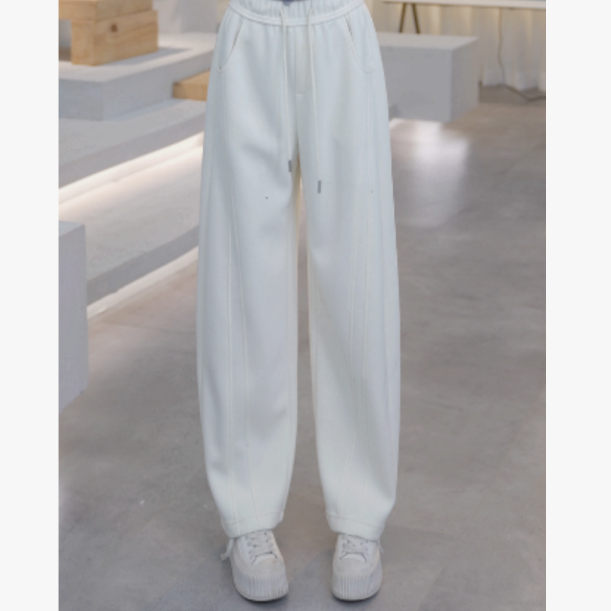 Basic House/百家好慵懒松弛感垂坠时尚休闲裤 B1405B54082