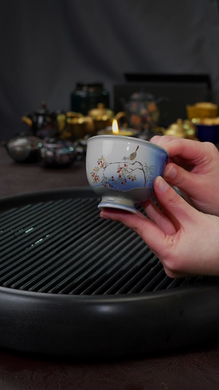 【闪购商品】杯【宜景窑柴烧】手绘杯子20