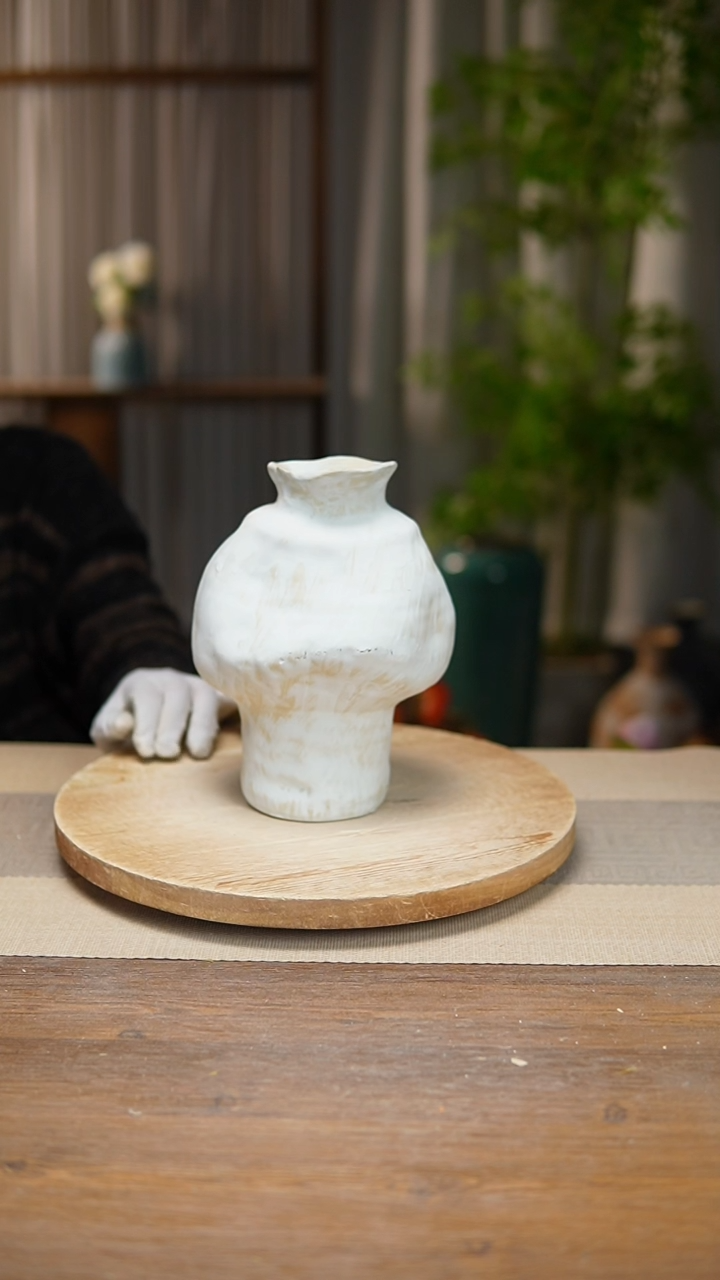 【闪购商品】陶瓷 花器陶瓷花瓶手捏瓶004瑕疵