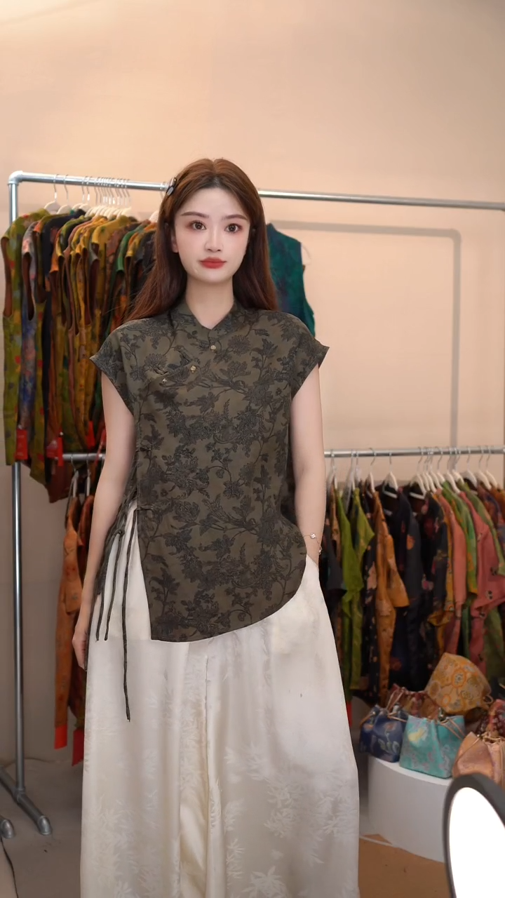 清仓不退不换香云纱茶服