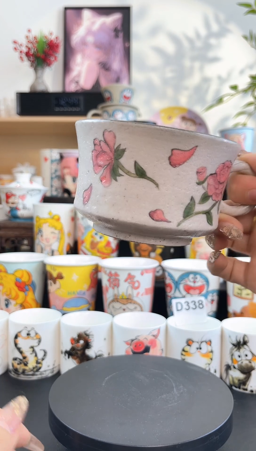 【闪购商品】摆件手工手绘陶瓷小杯杯