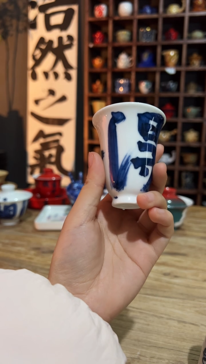 观云听雨原创手绘茶具