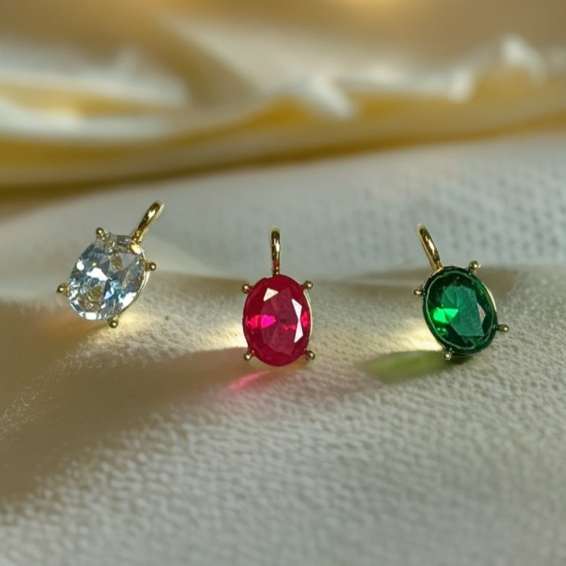 【海艺专属】18K金 时尚百搭四爪鸽子蛋吊坠 大气经典