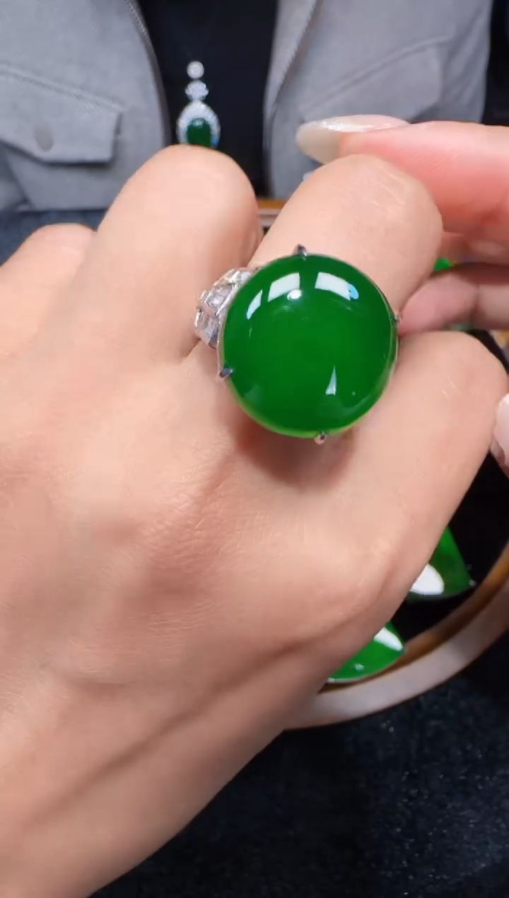 未镶嵌定制翡翠翡翠戒指126
