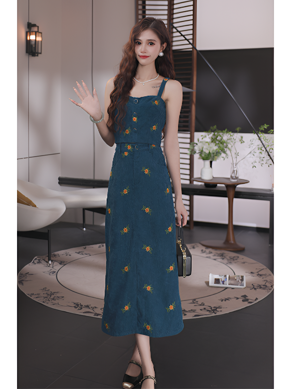 依漾Y-【花季契约】秋冬新款显瘦时尚套装两件套-B9182K-B9183K