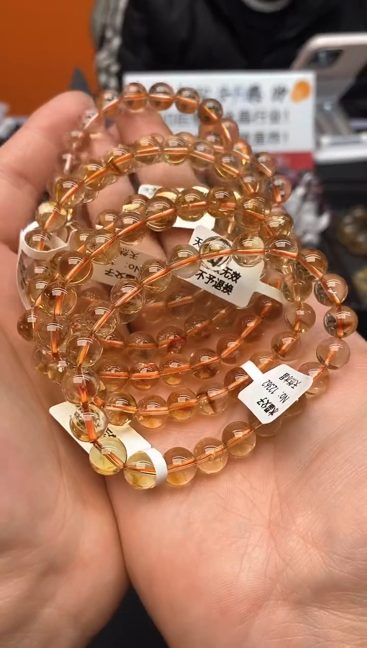 【闪购商品】水晶手链未镶嵌73 黄水晶8mm