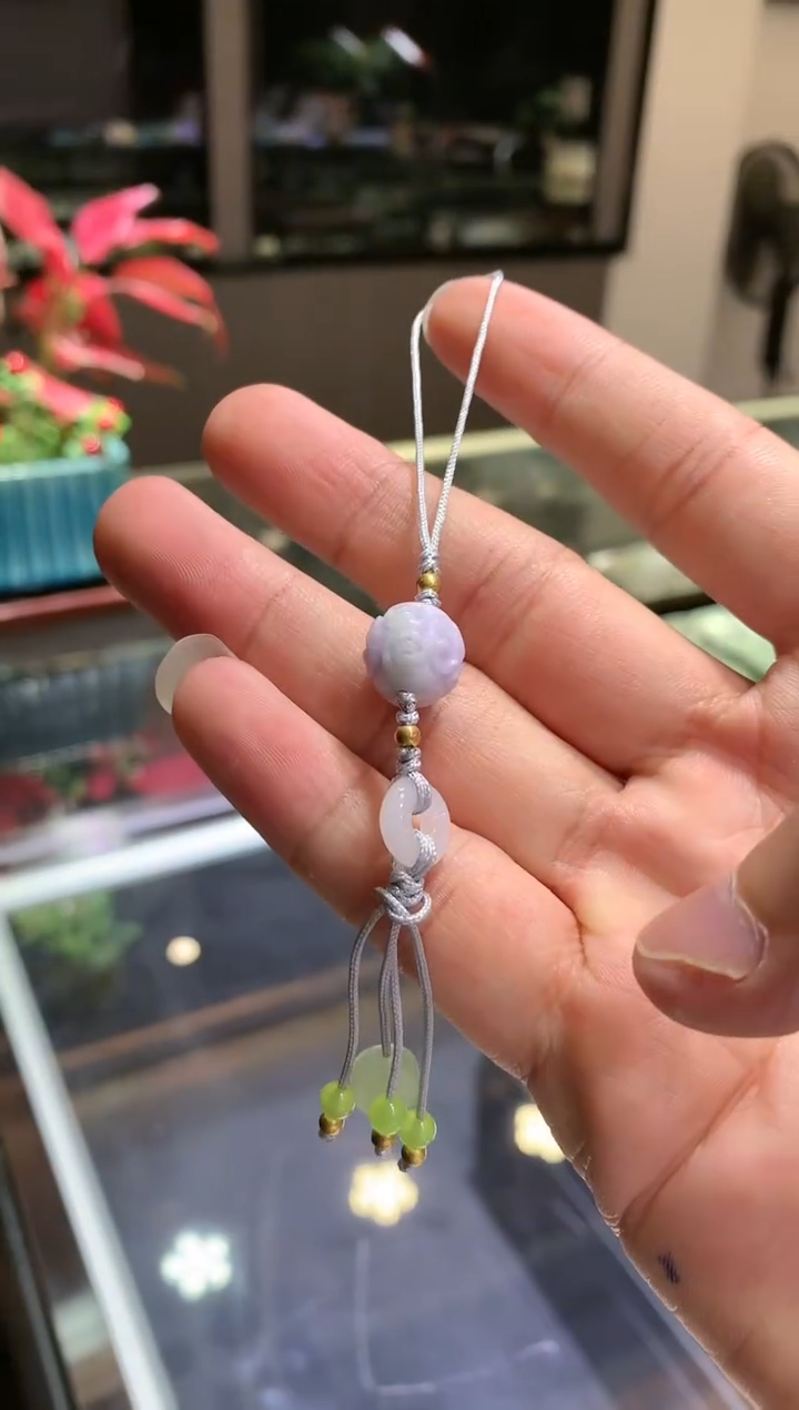 【闪购商品】翡翠吊坠(不含链)未镶嵌手机挂