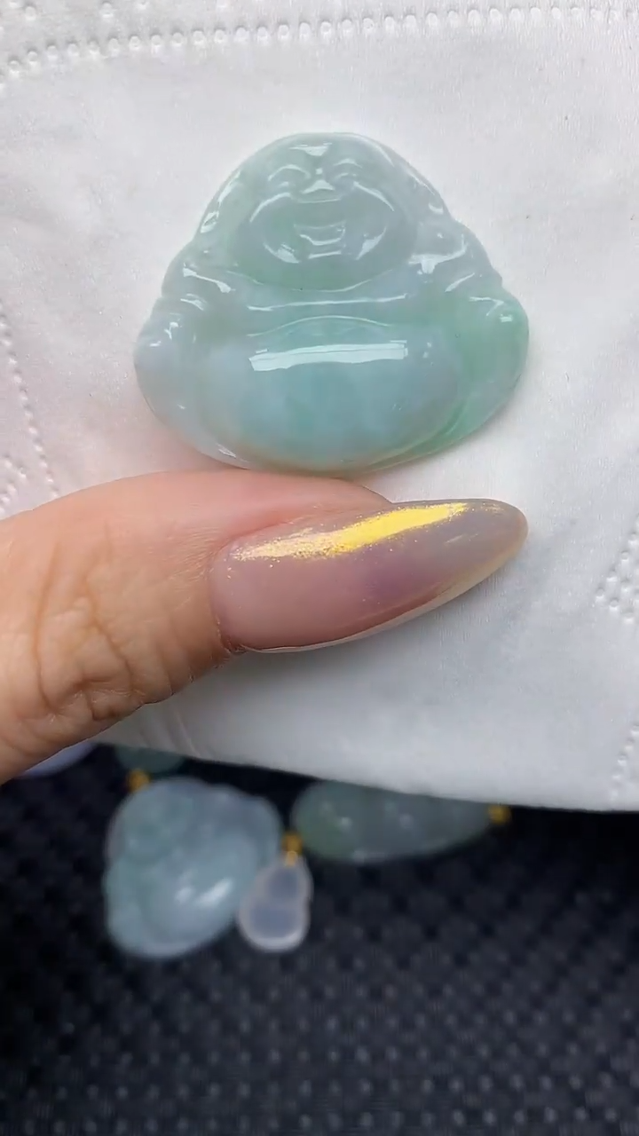 【闪购商品】翡翠颈饰18K金镶嵌天然翡翠a货