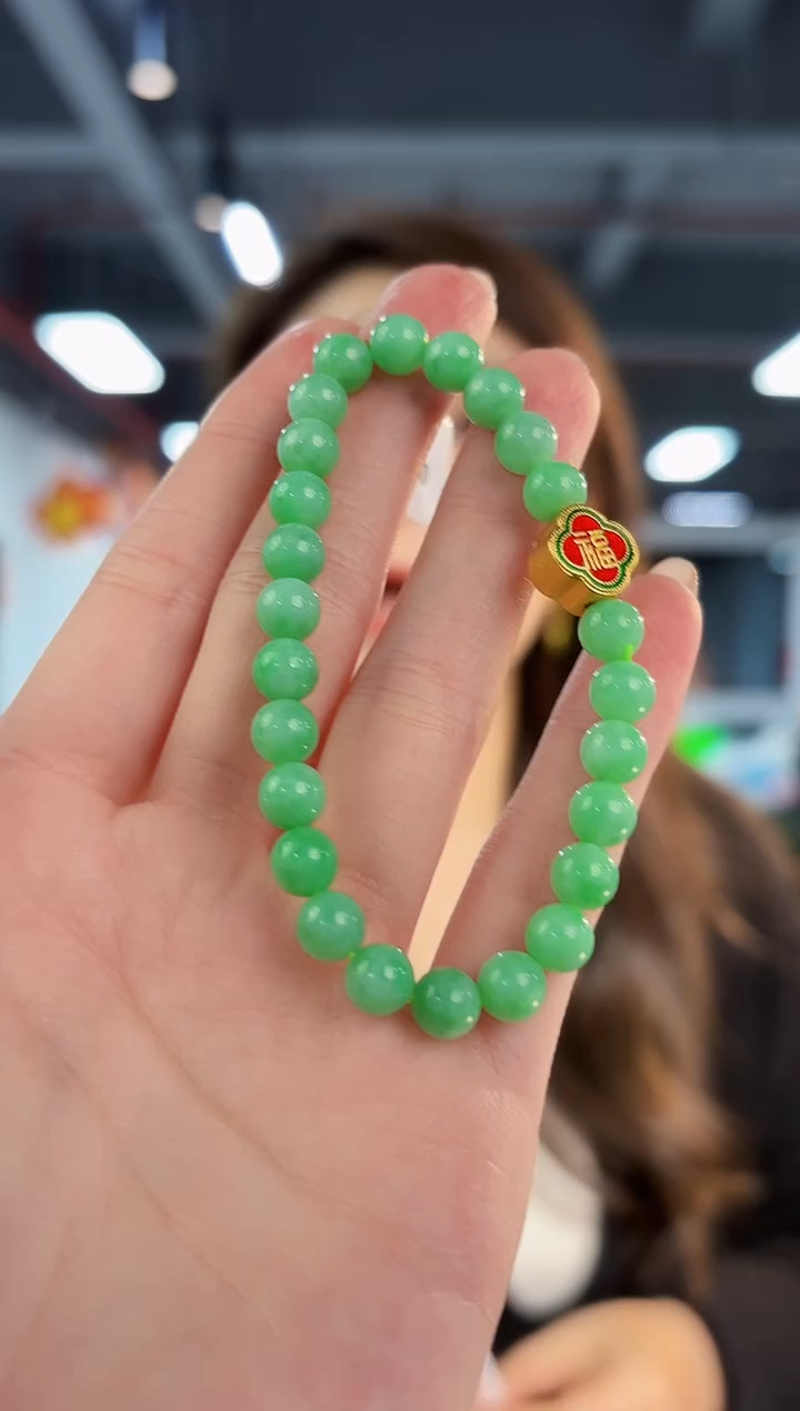 【闪购商品】翡翠手串未镶嵌缅料A货/支持复检/一件