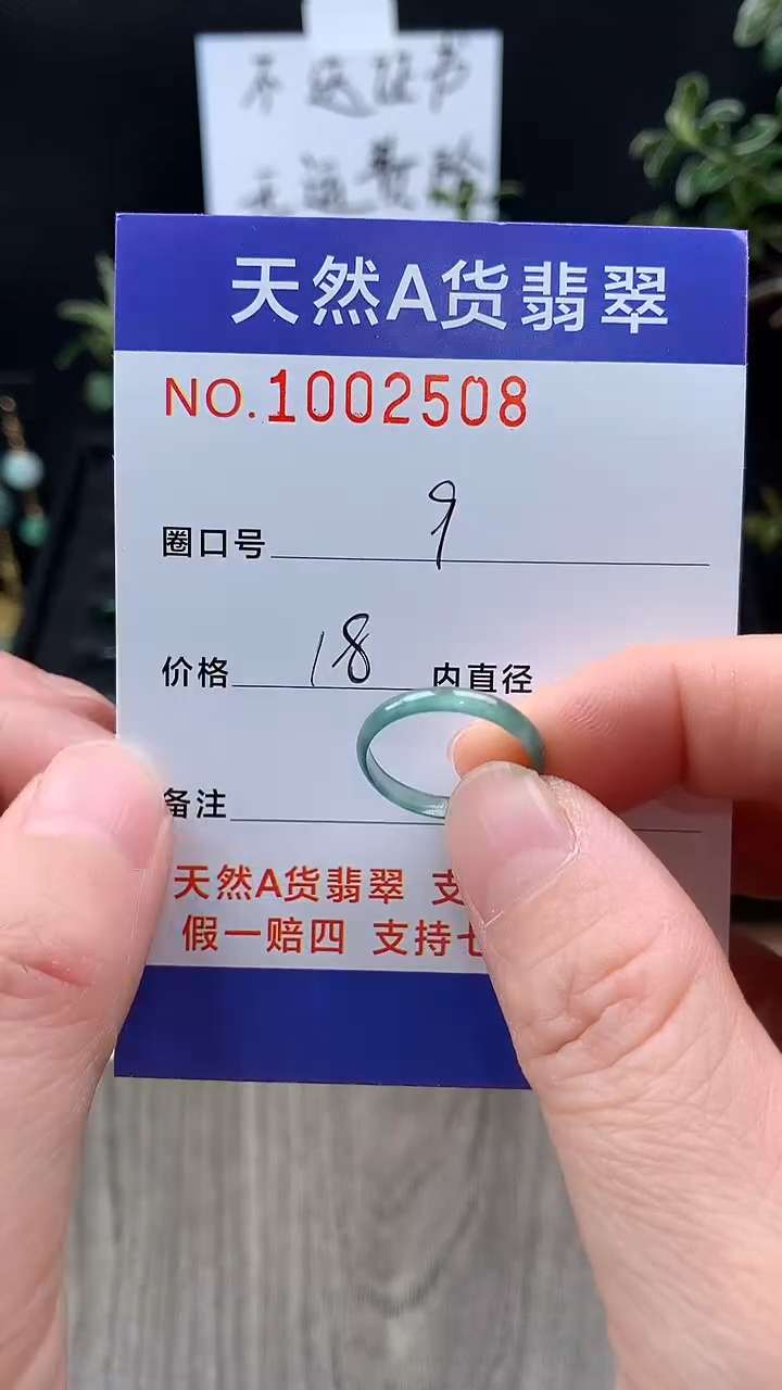 未镶嵌戒指翡翠9#
