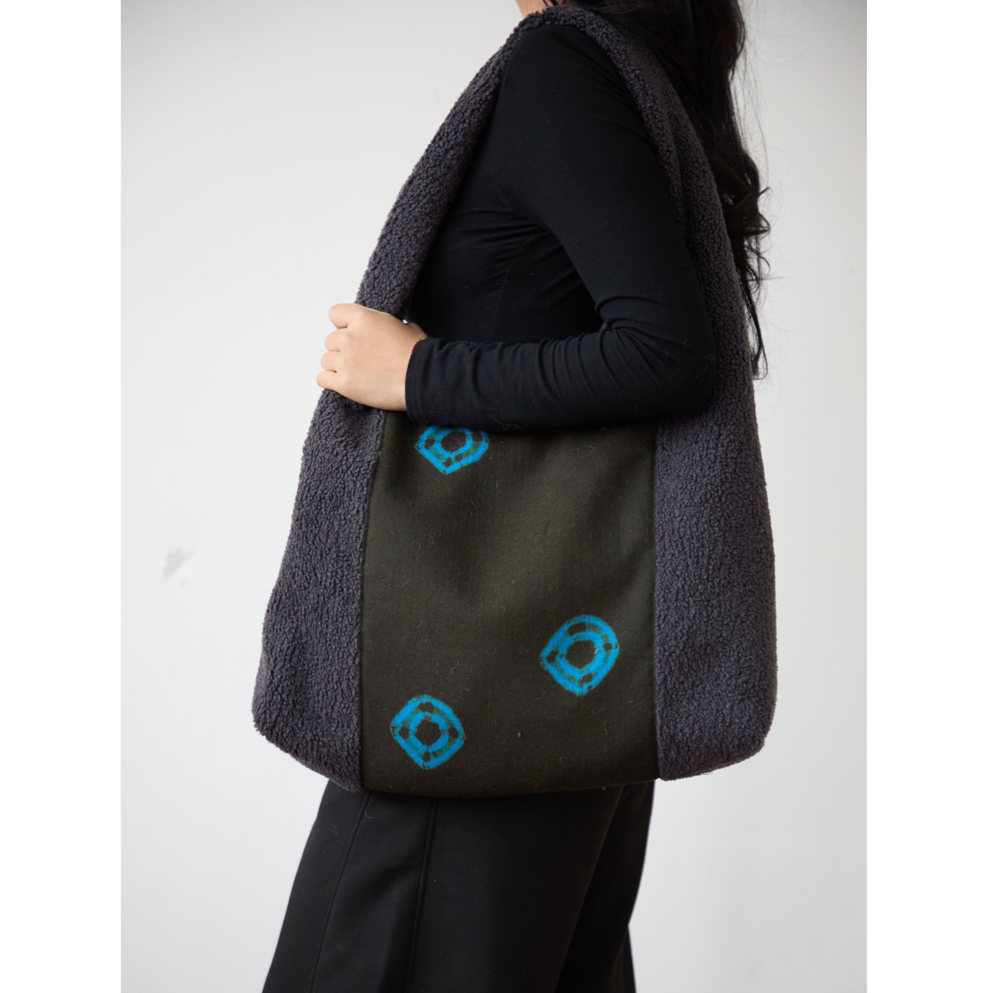 诺日原创民族风大容量蓝氆托特包