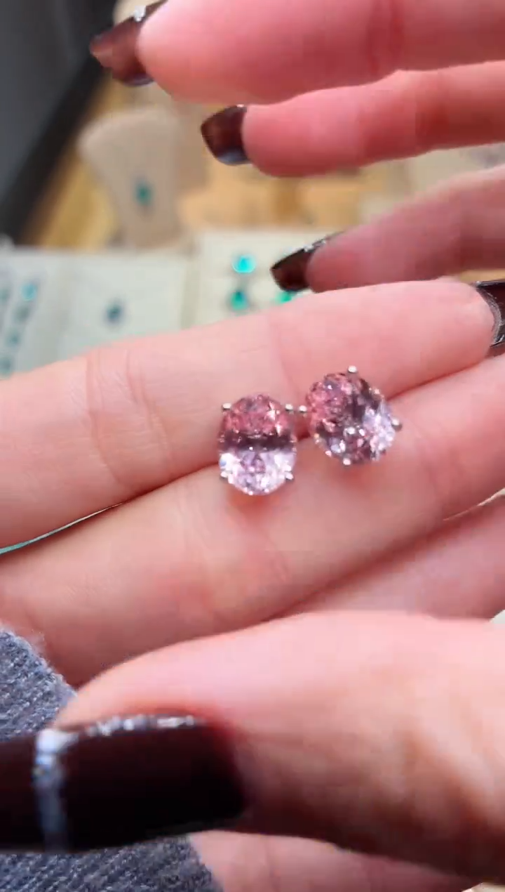 无925银无品牌 925银 轻奢女神款樱花粉色系